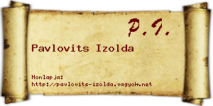 Pavlovits Izolda névjegykártya